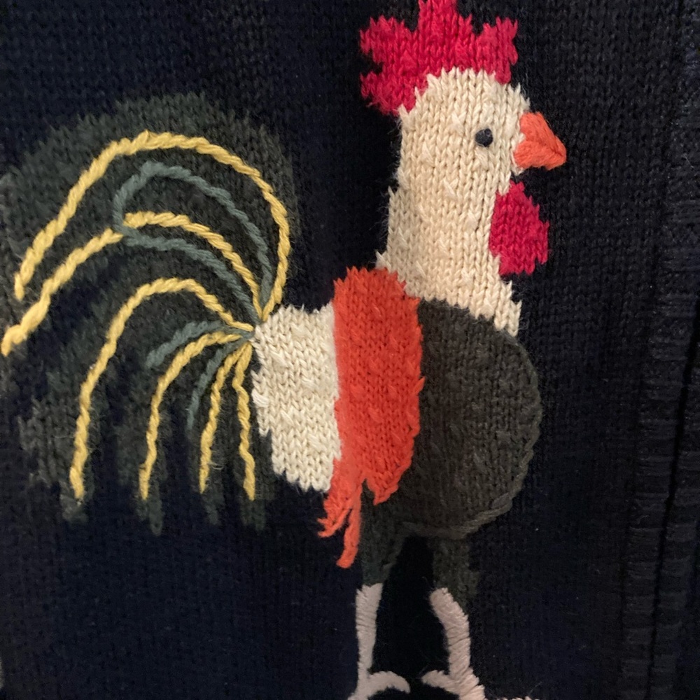 Sweater large rooster/ farm embroidered - Picture 8 of 16